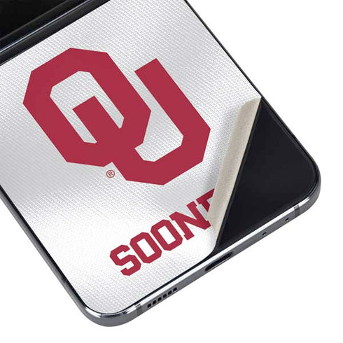 University of Oklahoma White Jersey Galaxy Z Flip5 5G Skin