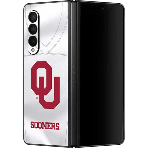 University of Oklahoma White Jersey Galaxy Z Fold3 5G Skin