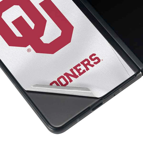 University of Oklahoma White Jersey Galaxy Z Fold3 5G Skin