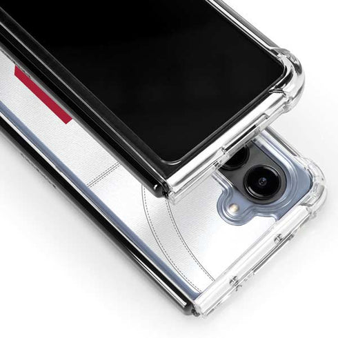 University of Oklahoma White Jersey Galaxy Z Fold5 5G Clear Case