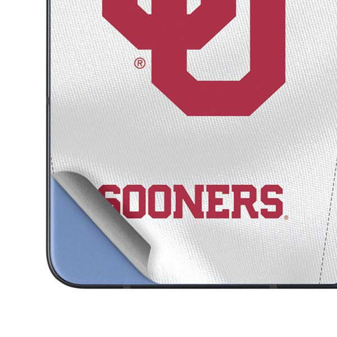 University of Oklahoma White Jersey Galaxy Z Fold5 5G Skin