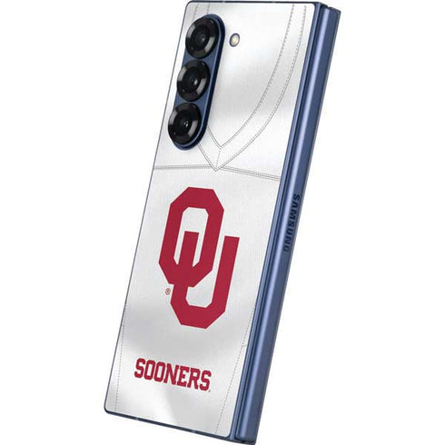 University of Oklahoma White Jersey Galaxy Z Fold6 Skin