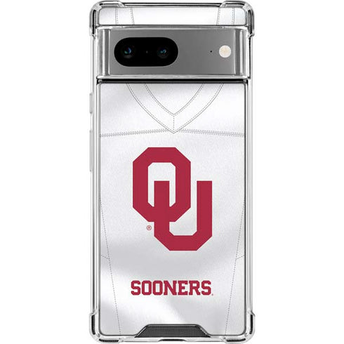 University of Oklahoma White Jersey Google Pixel 8 Clear Case