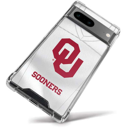 University of Oklahoma White Jersey Google Pixel 8 Clear Case