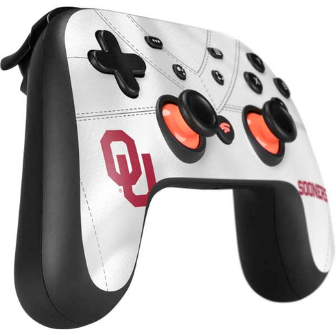 University of Oklahoma White Jersey Google Stadia Controller Skin