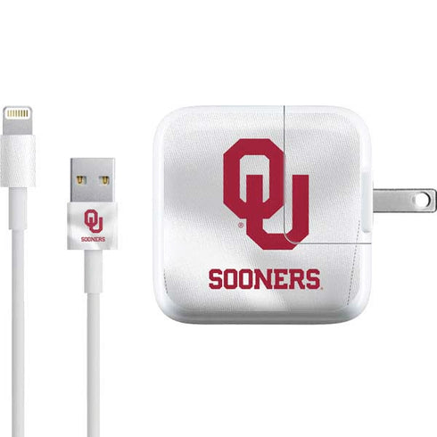 University of Oklahoma White Jersey iPad Charger (10W USB) Skin