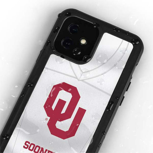 University of Oklahoma White Jersey iPhone 12 Waterproof Case