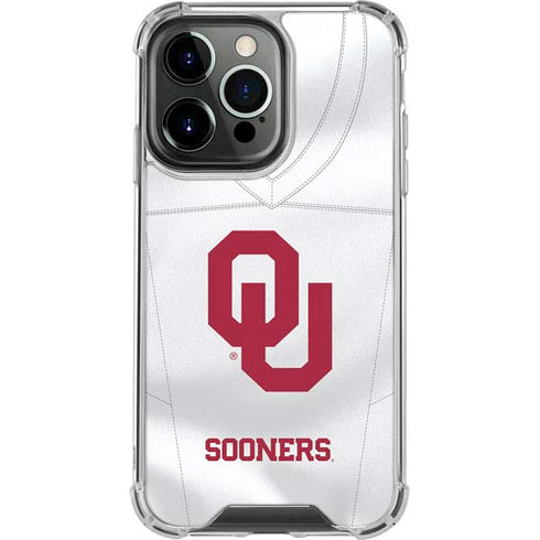 University of Oklahoma White Jersey iPhone 13 Pro Clear Case