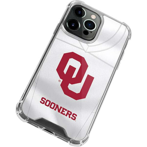 University of Oklahoma White Jersey iPhone 14 Pro Clear Case