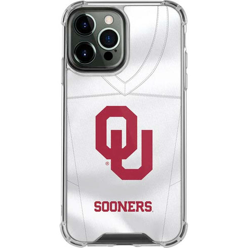 University of Oklahoma White Jersey iPhone 14 Pro Max Clear Case