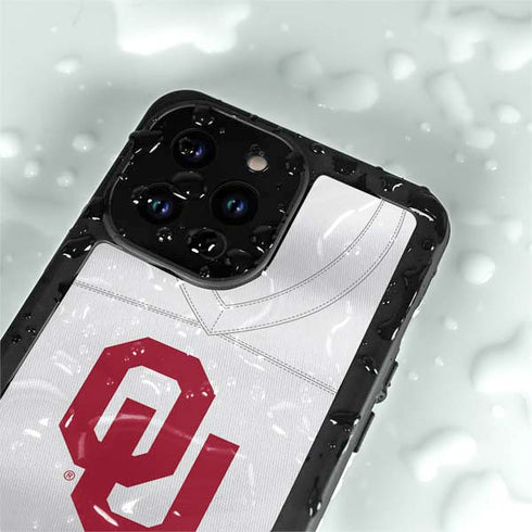 University of Oklahoma White Jersey iPhone 14 Pro Max Waterproof Case