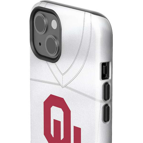 University of Oklahoma White Jersey iPhone 15 Impact Case