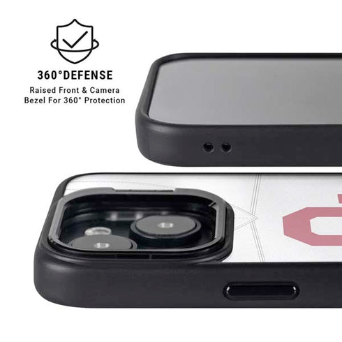 University of Oklahoma White Jersey iPhone 15 Plus Kickstand Case