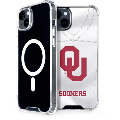 University of Oklahoma White Jersey iPhone 15 Plus MagSafe Case