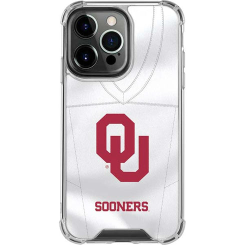 University of Oklahoma White Jersey iPhone 15 Pro Clear Case