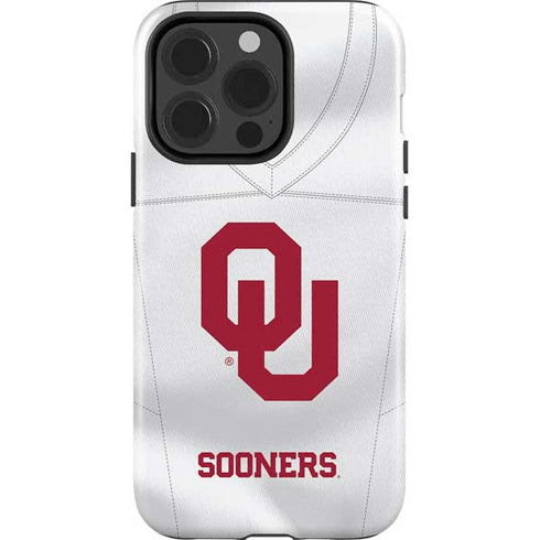University of Oklahoma White Jersey iPhone 15 Pro Impact Case