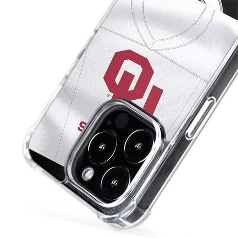 University of Oklahoma White Jersey iPhone 15 Pro Max MagSafe Case