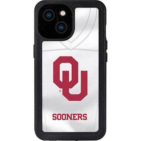 University of Oklahoma White Jersey iPhone 15 Waterproof Case