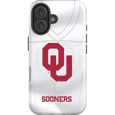 University of Oklahoma White Jersey iPhone 16 Magsafe Impact Case