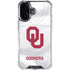 University of Oklahoma White Jersey iPhone 16 Plus Clear Case