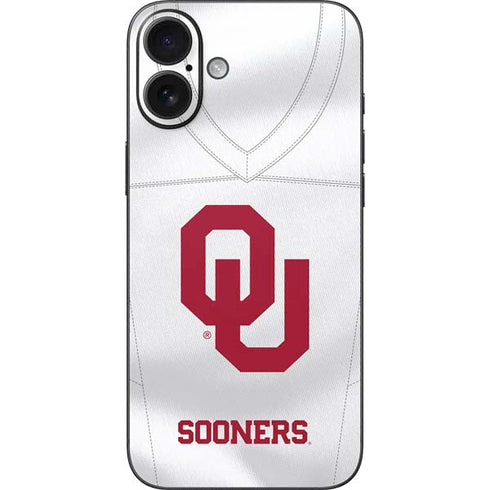 University of Oklahoma White Jersey iPhone 16 Plus Skin
