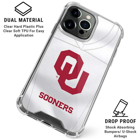 University of Oklahoma White Jersey iPhone 16 Pro Clear Case
