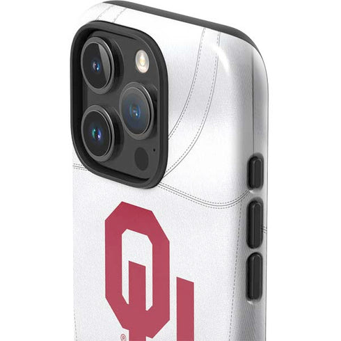 University of Oklahoma White Jersey iPhone 16 Pro Impact Case