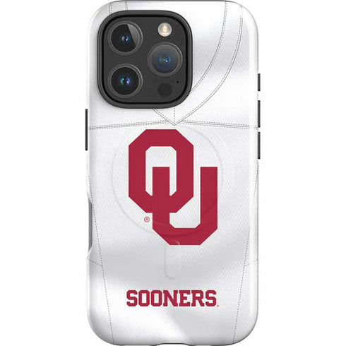 University of Oklahoma White Jersey iPhone 16 Pro Magsafe Impact Case