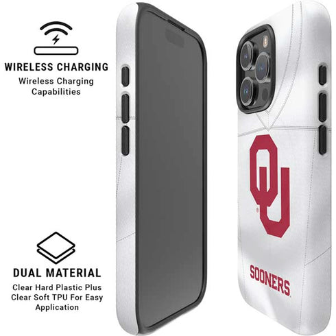 University of Oklahoma White Jersey iPhone 16 Pro Max Magsafe Impact Case