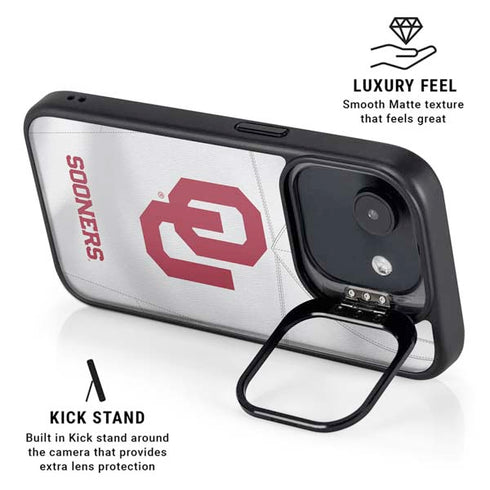 University of Oklahoma White Jersey iPhone 16e Kickstand Case