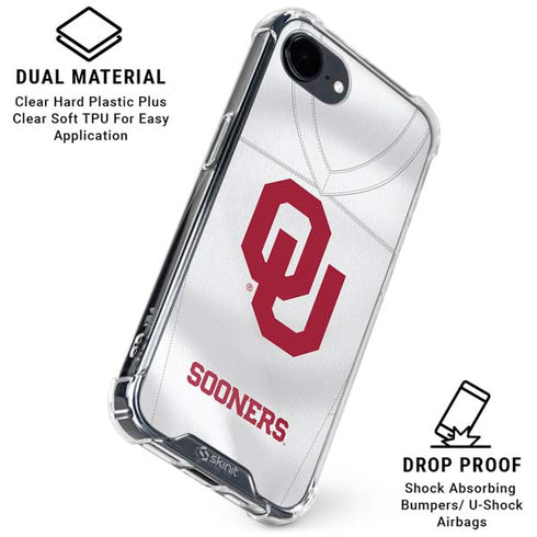 University of Oklahoma White Jersey iPhone 16e Clear Case