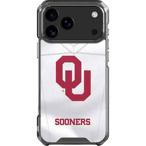 University of Oklahoma White Jersey iPhone 18 Pro Max Clear Case