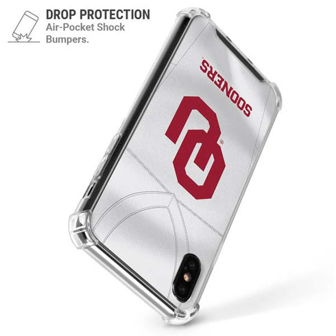 University of Oklahoma White Jersey iPhone X/XS Clear Case