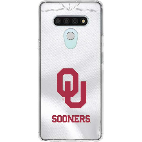 University of Oklahoma White Jersey LG Stylo 6 Clear Case