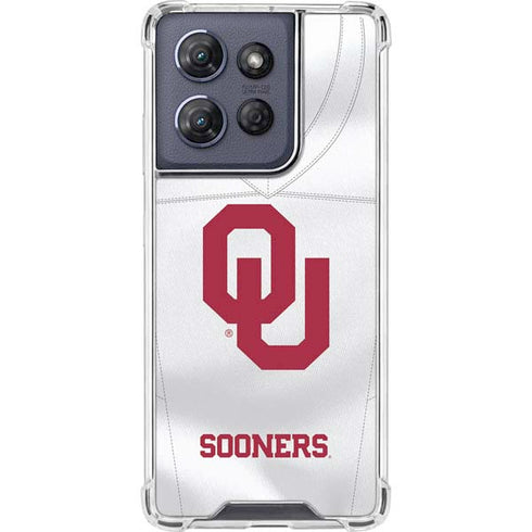 University of Oklahoma White Jersey Moto G Play 5G (2025) Clear Case
