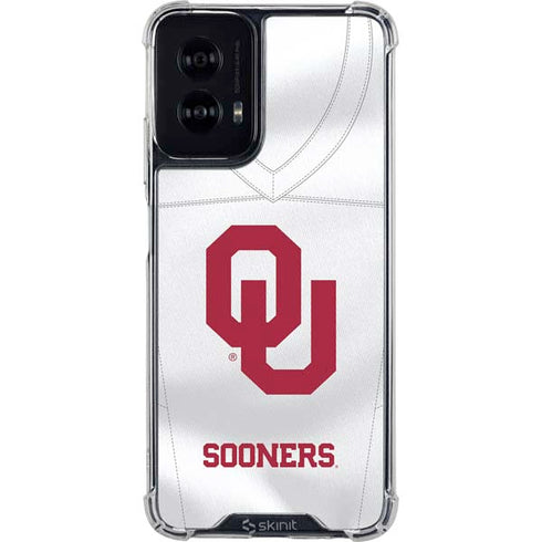 University of Oklahoma White Jersey Moto G Power 5G (2024) Clear Case