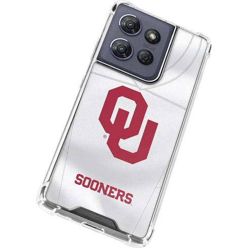 University of Oklahoma White Jersey Moto G Power 5G (2025) Clear Case