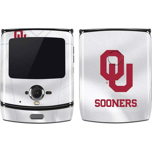 University of Oklahoma White Jersey Motorola RAZR Skin