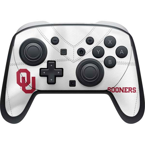 University of Oklahoma White Jersey Nintendo Switch 2 (2025) Pro Controller Skin