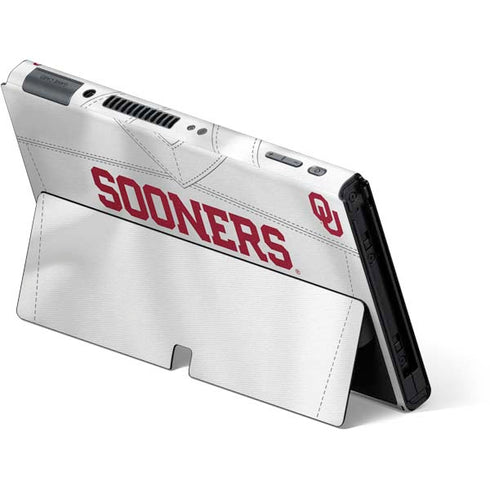 University of Oklahoma White Jersey Nintendo Switch OLED (2021) Skin