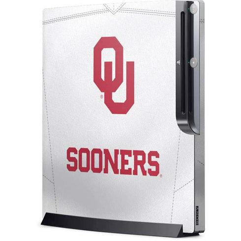 University of Oklahoma White Jersey Playstation 3 & PS3 Slim Skin