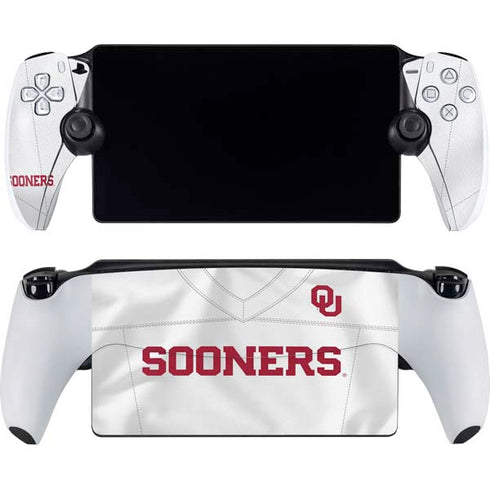University of Oklahoma White Jersey PlayStation Portal Remote Player Skin