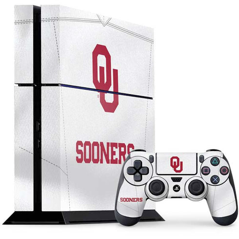 University of Oklahoma White Jersey PS4 Console and Controller Bundle Skin