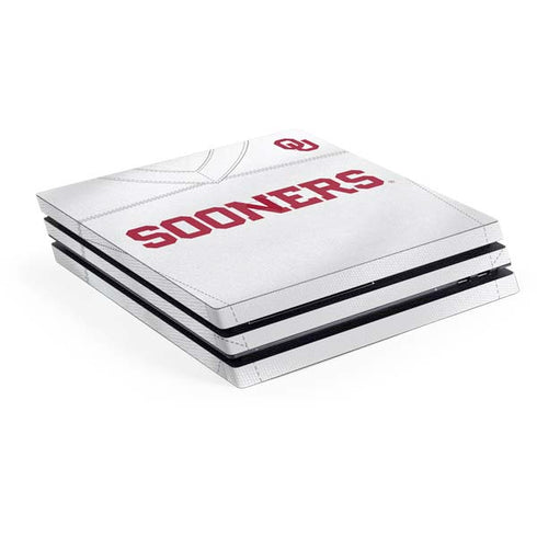 University of Oklahoma White Jersey PS4 Pro Console Skin