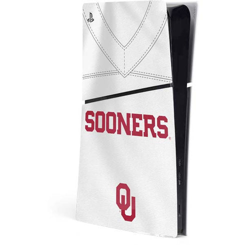 University of Oklahoma White Jersey PS5 Slim Digital Edition Console Skin