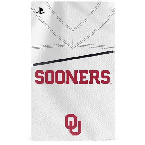 University of Oklahoma White Jersey PS5 Slim Digital Edition Console Skin