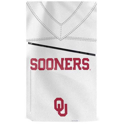 University of Oklahoma White Jersey PS5 Slim Disk Console Skin