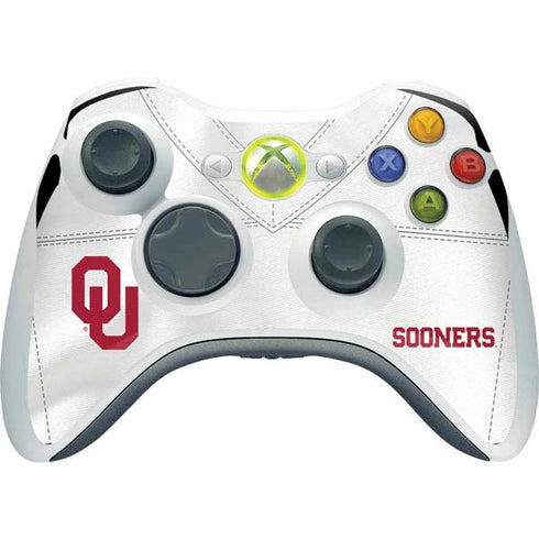 University of Oklahoma White Jersey Xbox 360 Wireless Controller Skin