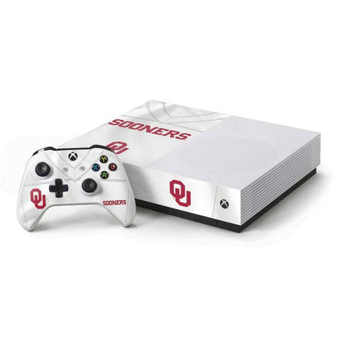 University of Oklahoma White Jersey Xbox One S All-Digital Edition Bundle Skin
