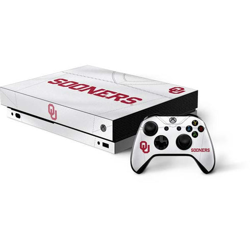 University of Oklahoma White Jersey Xbox One X Bundle Skin